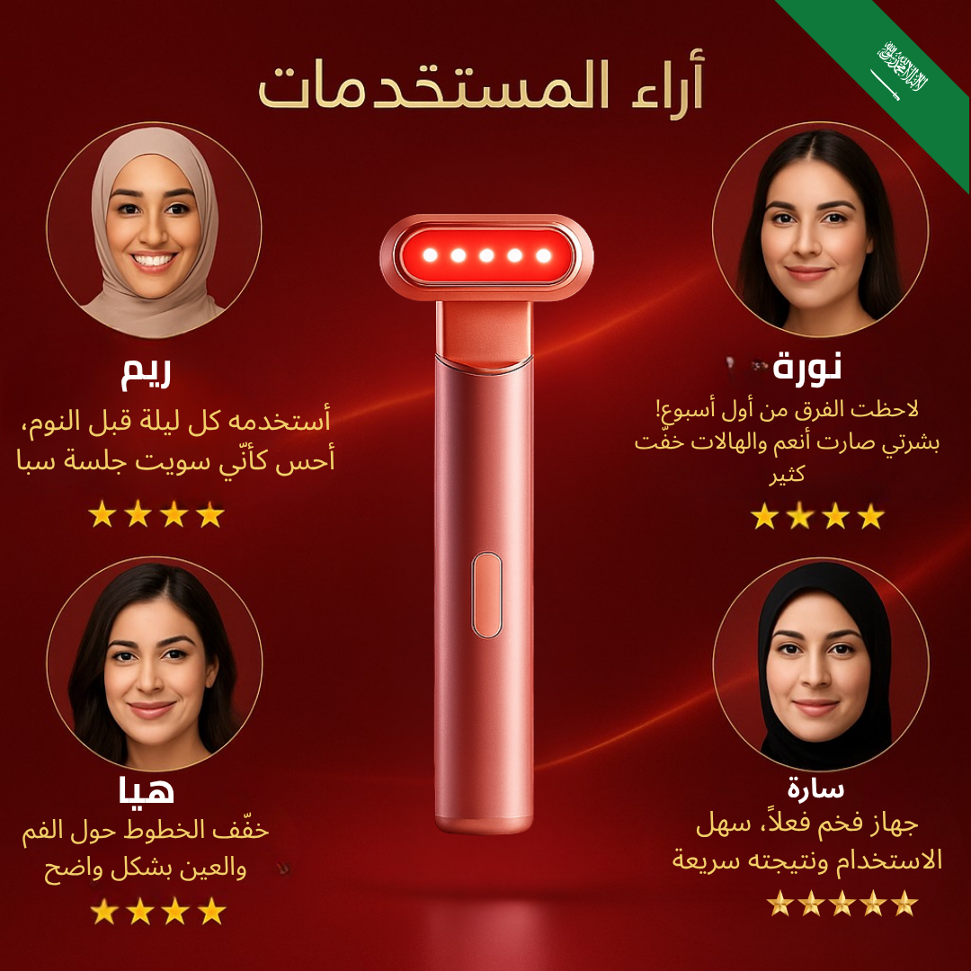 جهاز العناية بالبشرة بالضوء الأحمر والمايكروكارنت